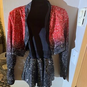 Weissman SA Black and White Squined Jacket and Dress Used